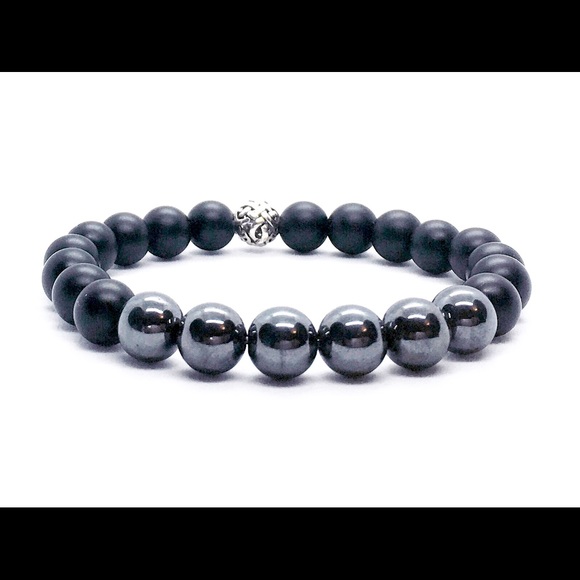 Onyx & Hematite Bracelet - Picture 1 of 2